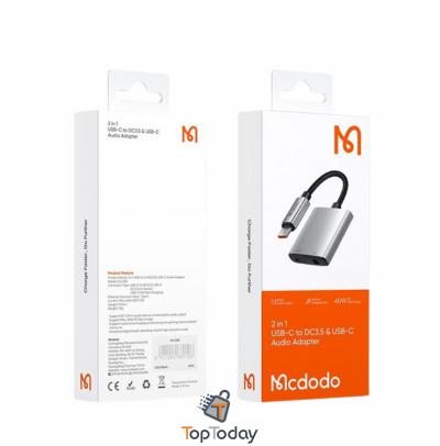 تبدیل تایپ سی اتصال همزمان هندزفری و شارژر Mcdodo CA-5050